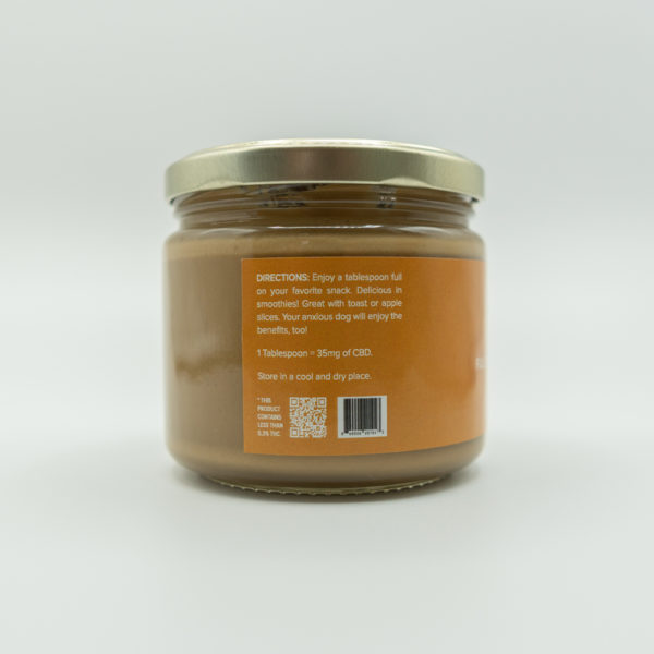 CBD Sunflower seed butter from herbal root collective - back side